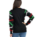 Women's Midnight Garland Light Up Christmas Cardigan Sweater