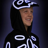Boy's Neon LED Light Up Skeleton Costume
