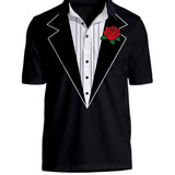 Men's Tuxedo Polo Shirt