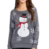 Women's Sequined Snow Day Ugly Christmas Sweater