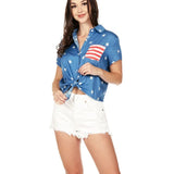 Women's Old Glory Button Down Shirt