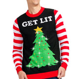 Men's Get Lit Light Up Ugly Christmas Sweater