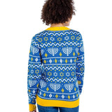 Women's Menorah Print Cardigan Sweater