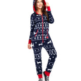 Matching Blue Reindeer Family Jumpsuits