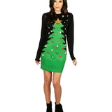 Women's Christmas Tree Sweater Dress