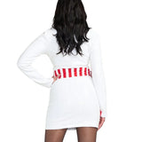 Women's Snowman Scarf Sequin Dress