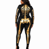 Gold Skeleton Bodysuit Plus Size Costume