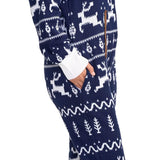 Women's Navy Fair Isle Knit Jumpsuit