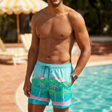 Men's 6" Inseam 8-Bit Paradise Swim Trunks