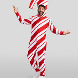 Men's Candy Cane Jumpsuit
