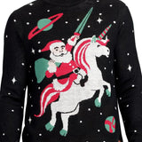 Men's Santa Unicorn Ugly Christmas Sweater