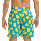 Rubber Ducky Stretch Swim Trunks With Liner - 7.5" Inseam