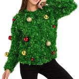 Women's Bristle Babe Ugly Christmas Cardigan Sweater