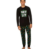 Men's Get Lit Crew Neck Pajama Set