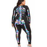 Iridescent Skeleton Plus Size Bodysuit Costume
