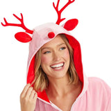 Women's Pink Rudolph Jumpsuit