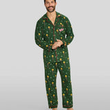 Men's Christmas Story Leg Lamp Lapel Pajama Set