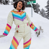 Women's Retro Rainbow Snow Suit