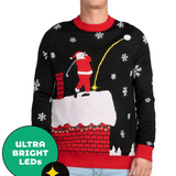 Men's Santa Slice Light Up Ugly Christmas Sweater