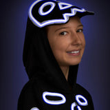 Girl's Neon LED Light Up Skeleton Costume