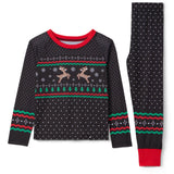 Baby Girl's Fair Isle Rudolph Crew Neck Pajama Set