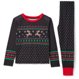 Toddler Boy's Fair Isle Rudolph Crew Neck Pajama Set