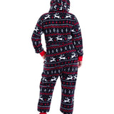 Women's Black and Red Fair Isle Plus Size Jumpsuit