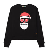 Women's Shimmering Santa Rhinestone Embellished Sweatshirt