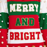 Women's Merry and Bright Turtleneck Christmas Sweater
