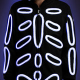 Boy's Neon LED Light Up Skeleton Costume
