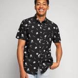 Men's Skeleton Button Down Shirt