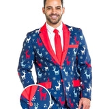 Men's Reindeer Gains Blazer w/ Tie