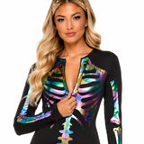 Iridescent Skeleton Bodysuit Costume
