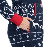 Matching Blue Reindeer Family Jumpsuits