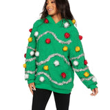 Women's Oh Christmas Tree Hooded Ugly Christmas Sweater