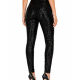 Black Sequin High Waisted Leggings