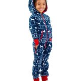 Boy's / Girl's Blue Reindeer Jumpsuit