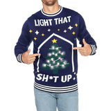 Men's Light that Sh*t Up Ugly Christmas Sweater