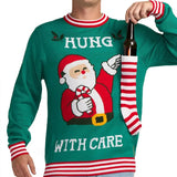 Men's Hung With Care Ugly Christmas Sweater