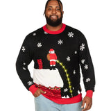 Men's Leaky Roof Light Up Big and Tall Ugly Christmas Sweater