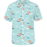 Men's Squirrel On Water Skis Hawaiian Shirt