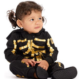 Baby Girl's Gold Skeleton Costume
