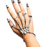 Silver Skeleton Finger Bracelet