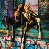 Gold Skeleton Couples Costumes