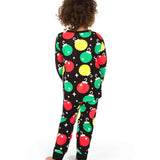 Toddler Girl's Ornaments Crew Neck Pajama Set