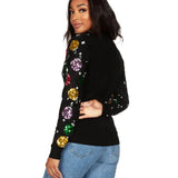 Women's Sequin Ornaments Cardigan Sweater