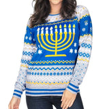 Women's Reversible Sequin Hanukkah Sweater