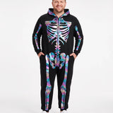 Men's Iridescent Skeleton Costume
