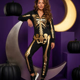 Women's Gold Skeleton Costume