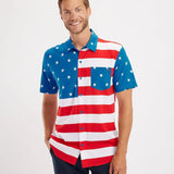 Men's American Flag Button Down Shirt
